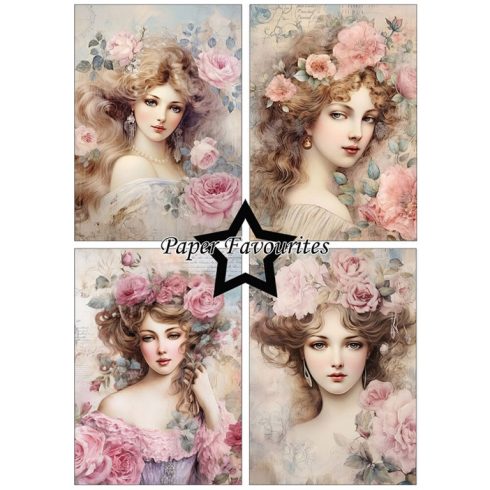 Paper Favourites – Vintage Ladies Rose paperilajitelma A5 1