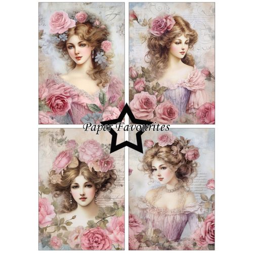 Paper Favourites – Vintage Ladies Rose paperilajitelma A5 2