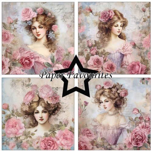 Paper Favourites – Vintage Ladies Rose paperilajitelma 1