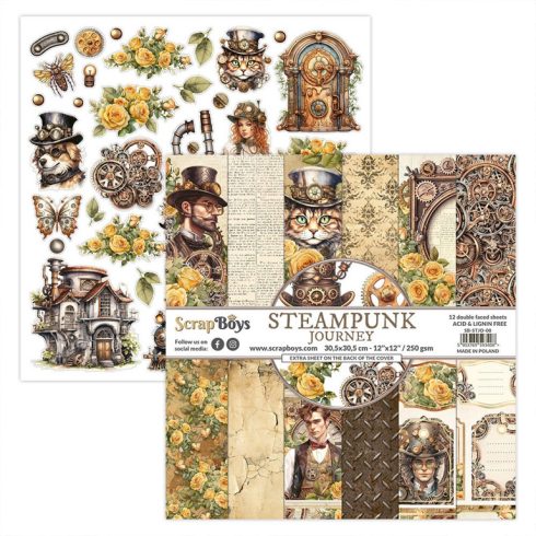 ScrapBoys – Steampunk Journey paperilehtio 305 x 305 cm 1