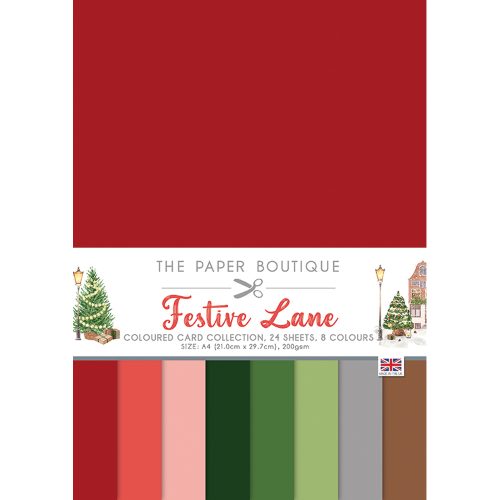 The Paper Boutique – Festive Lane paperilajitelma VÄRIT A4