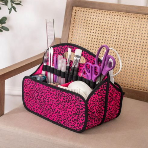Crafter’s Companion – Rasberry Cheetah Tote Portable laukku