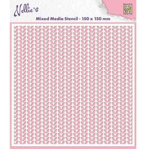 Nellies Mixed Media Stencil sapluuna – Knitting