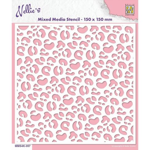Nellie’s Mixed Media Stencil sapluuna – Leopard