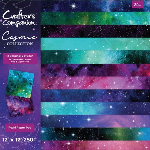 Crafter’s Companion Cosmic Collection – Pearl kartonkilajitelma 30,5 x 30,5 cm