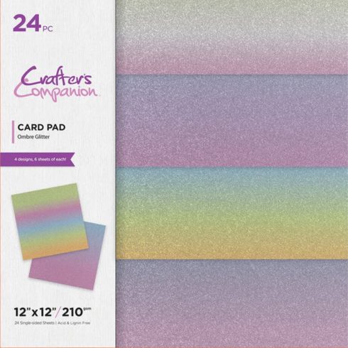 Crafter’s Companion Ombre Glitter – hilekartonkilajitelma 30,5 x 30,5 cm