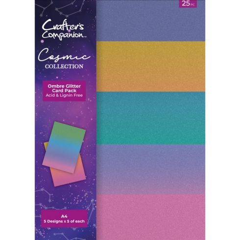 Crafter’s Companion kartonkilajitelma – Cosmic Collection Ombre Glitter A4