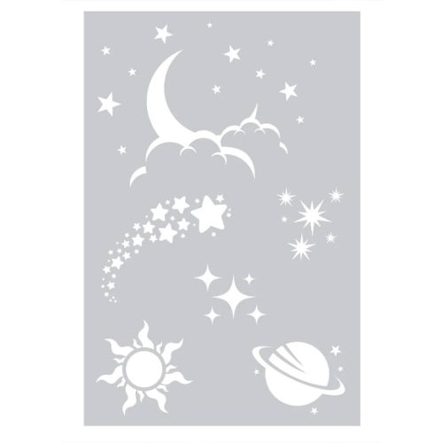 Crafters Companion sapluuna – Cosmic Collection Stencil Starry Night1