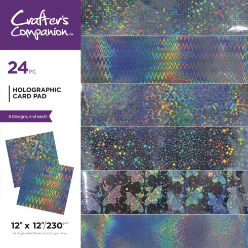 Crafter’s Companion – Holographic Silver kartonkilajitelma 30,5 x 30,5 cm