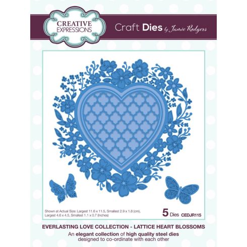 Creative Expressions stanssi – LATTICE HEART BLOOMS