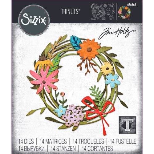 Sizzix Thinlits stanssi – VAULT FUNKY FLORAL WREATH
