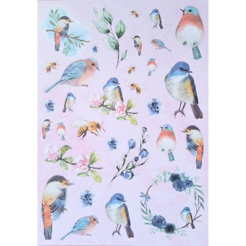 Studio Light Die Cut Designer Paper Pad – Spring Birds paperilehtio A4 1