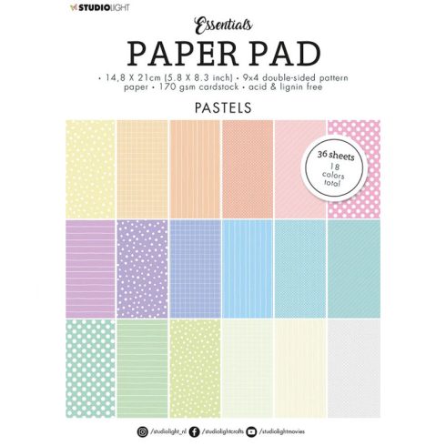 Studio Light Paper Pad – Pastels paperilehtiö (A5)
