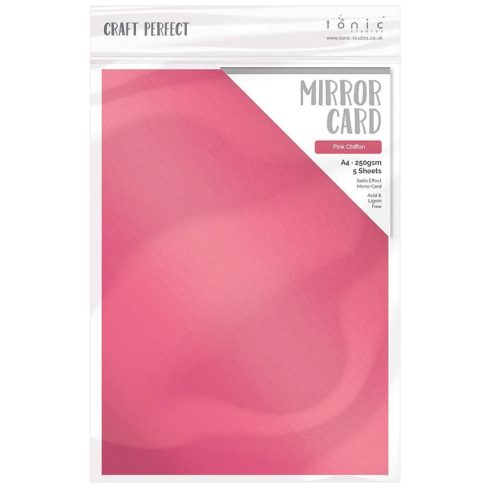 Tonic Studios Mirror Card Peilikartonki Pinkki A4 (5kpl)