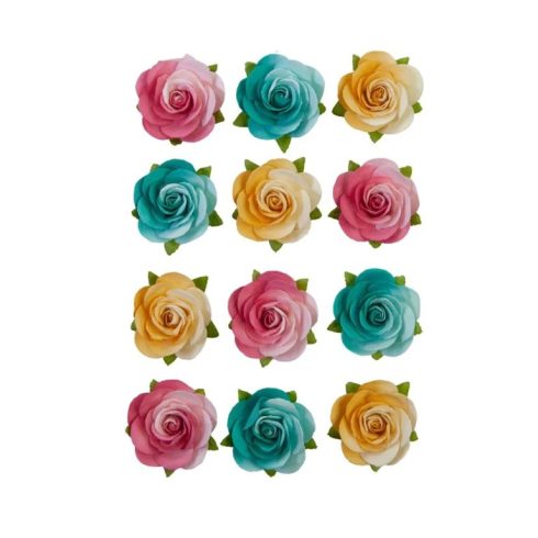 Prima Flowers Painted Floral Flowers – Bright Gouache Paperikukat (12kpl)