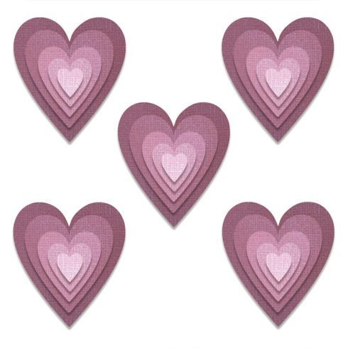 Sizzix Thinlits Colorize stanssi – STACKED TILES HEARTS1
