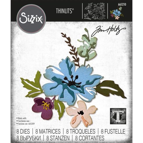 Sizzix Thinlits stanssi – BRUSHSTROKE FLOWERS #2
