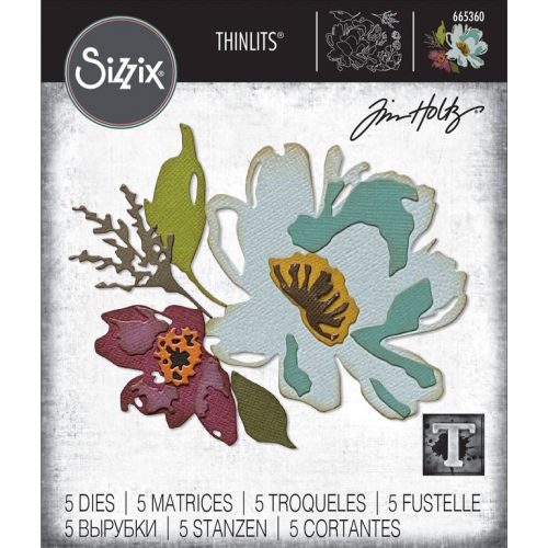 Sizzix Thinlits stanssi – BRUSHSTROKE FLOWERS #3