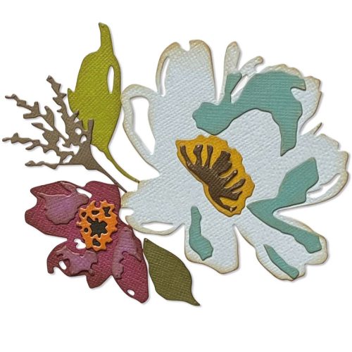 Sizzix Thinlits stanssi – BRUSHSTROKE FLOWERS 3 2