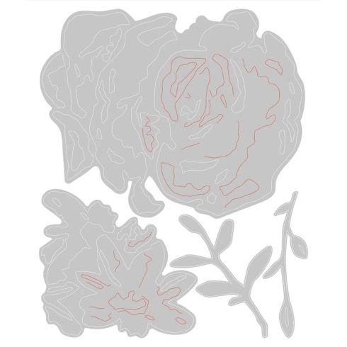 Sizzix Thinlits stanssi – BRUSHSTROKE FLOWERS 4