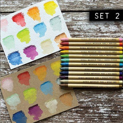 Tim Holtz Distress Watercolor Pencils Kit 2 – vesivarikynat 12 kpl2