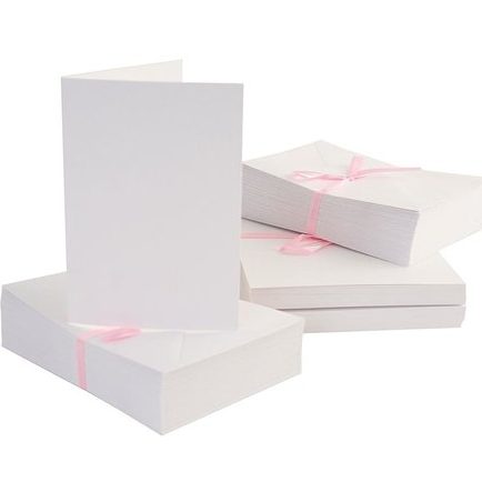 Anita’s A5 korttipohjat + kirjekuoret 14,9x21cm valkoinen 25 kpl
