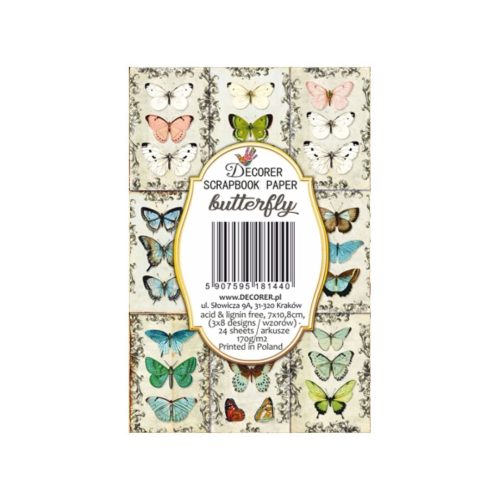 Decorer – Butterfly korttikuvat 7 x 108 cm 24 kpl2