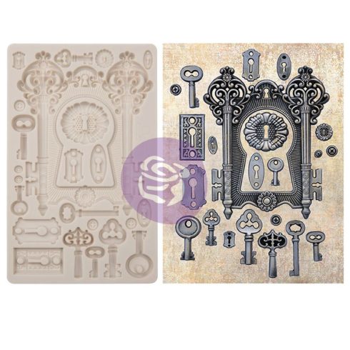 Re·Design with Prima – Locks And Keys Decor Mould 13x20cm1