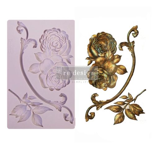 Re·Design with Prima – Victorian Rose Decor Mould 13x20cm1