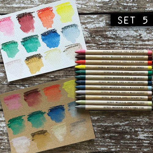 Tim Holtz Distress Watercolor Pencils Kit 5 – vesivarikynat 12 kpl