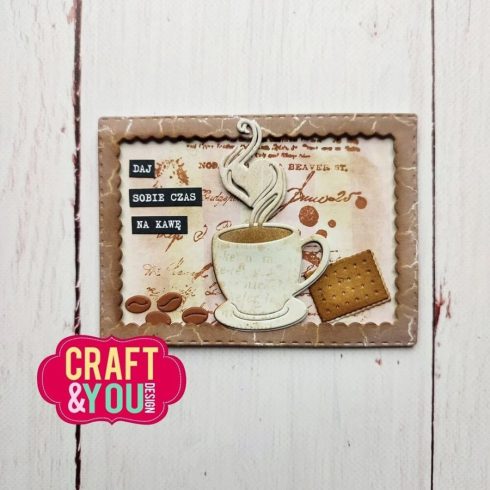 Craft You Design stanssi – ATC FRAME WITH A CUP OF COFFEE 3