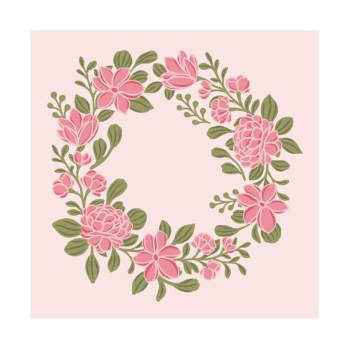 Crafters Companion Floral Elegance kerrossapluuna – Floral Wreath1