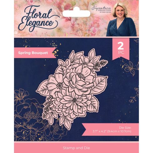 Crafter's Companion Floral Elegance stanssi ja leimasin – Spring Bouquet