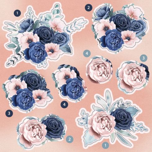 Crafters Companion Floral Elegance – Decoupage Pad 3D paperilehtio 1