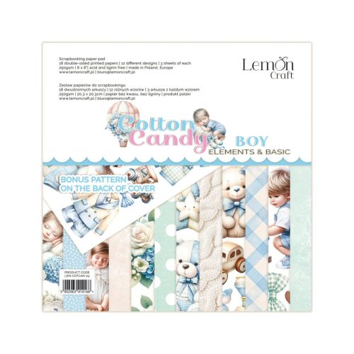Lemon Craft – Cotton Candy BOY Elements Basic paperilehtio 203 x 203 cm