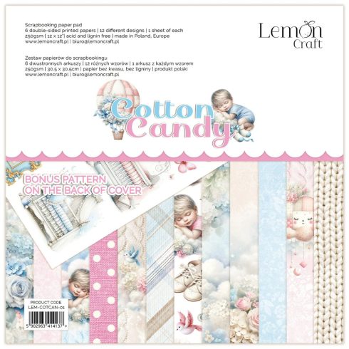 Lemon Craft – Cotton Candy paperilehtiö 30,4 x 30,4 cm