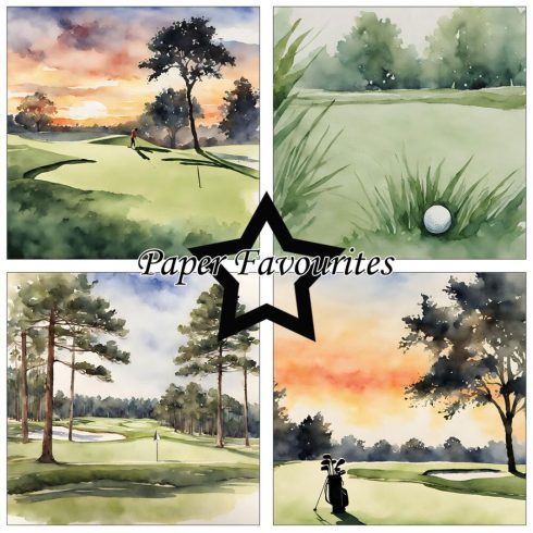 Paper Favourites – Golfing paperilajitelma 15 x 15 cm 2