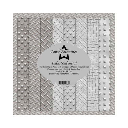 Paper Favourites – Industrial metal paperilajitelma 15 x 15 cm