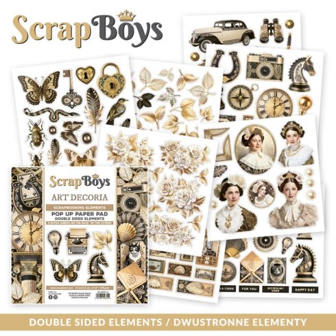 ScrapBoys – Art Decoria Pop-up Elements paperilehtiö 15,2 x 15,2 cm (1)