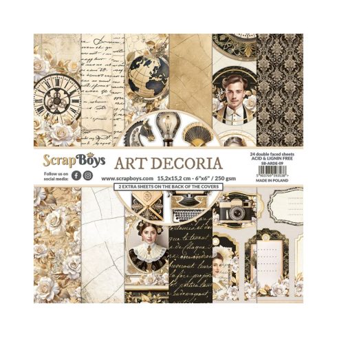 ScrapBoys – Art Decoria paperilehtiö 15,2 x 15,2 cm