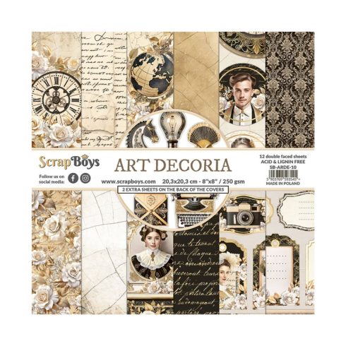 ScrapBoys – Art Decoria paperilehtiö 20,3 x 20,3 cm