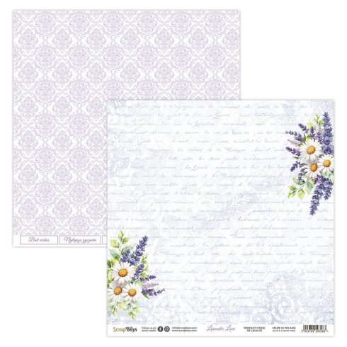 ScrapBoys – Lavender Love paperilehtio 152 x 152 cm1