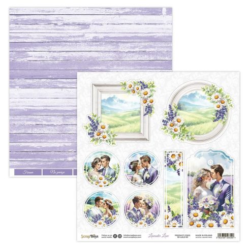 ScrapBoys – Lavender Love paperilehtio 152 x 152 cm2