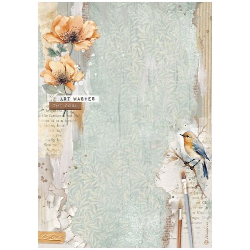 Stamperia riisipaperi – Secret Diary Bird Rice Paper (A4)