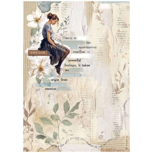 Stamperia riisipaperi – Secret Diary Selection Rice Paper A4 3