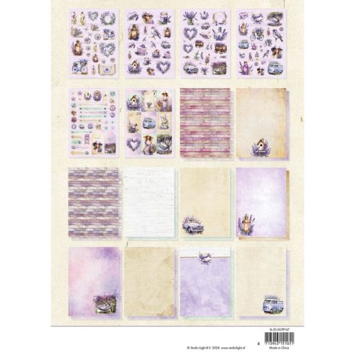 Studio Light Die Cut Designer Paper Pad – Lavender Season paperilehtio A4 1 1