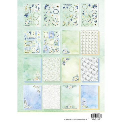 Studio Light Die Cut Designer Paper Pad – Sunny Summer paperilehtio A4 1