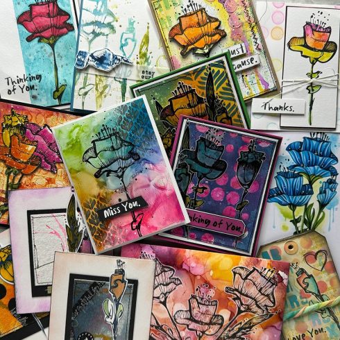 Tim Holtz Stampers Anonymous – Abstract Florals leimasinsetti 5