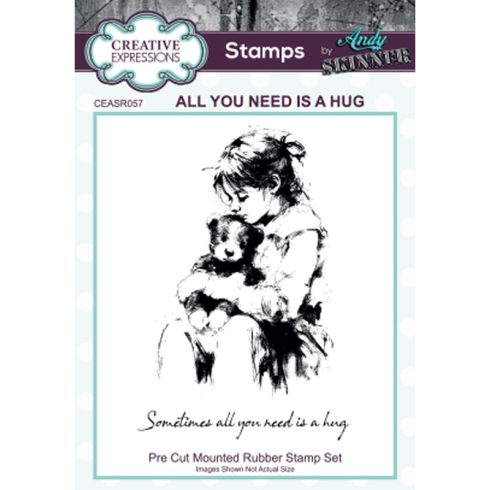 Andy Skinner Rubber Stamp – All You Need Is A Hug leimasinsetti