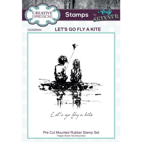 Andy Skinner Rubber Stamp – Let's Go Fly A Kite leimasinsetti